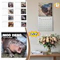 Miniatyrbild 10 av 11: Moo Deng Kalender, Roliga Hippo Väggkalendrar, 2025 Moo Kalendrar Deng 'AU.