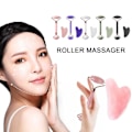 Miniatyrbild 9 av 11: Roller för Ansikte Hals Öga Harts Ansiktsmassage Instrument Hälsovård Scrapi V4E7 White shaped gua sha board 30g