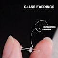 Miniatyrbild 5 av 11: Glas Örhängen Transparent Osynlighet Mode Örhängen Accessoarer För Student Kvinnor Män P7 WhiteC One size 2pcs