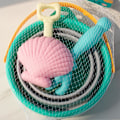 Miniatyrbild 6 av 11: Hopfällbar hink för barn, strandleksaker, baby strandlek, sandgrävning Green 1set