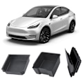 Miniatyrbild 9 av 11: Armstödsbox magnetisk absorptionsbox för Tesla~Model Y Juniper 2025 K3O5 Y9P9 3pcs Flocking One size