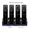 Miniatyrbild 4 av 11: 4-i-1 Laddningsstation för Wii & Wii U Fjärrkontroll, Laddare med 4 Uppladdningsbara Batteripaket, 4-Portars Laddningsstation + 4st 2800mAh Rep white 1pcs