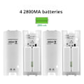 Miniatyrbild 9 av 11: 4-i-1 Laddningsstation för Wii & Wii U Fjärrkontroll, Laddare med 4 Uppladdningsbara Batteripaket, 4-Portars Laddningsstation + 4st 2800mAh Rep white 1pcs