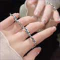 Miniatyrbild 5 av 11: Blå Våg Armband Ring Nisch High-end Design Armband Mode Ring Mångsidigt Par W3J6 C 1pcs