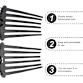 Miniatyrbild 9 av 11: Bandette Kam, Bandette Kam med Elastiskt Band, Hästsvans UP K9B2 Bump it M2M0 blackA one-size 5pcs