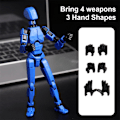Miniatyrbild 3 av 11: Rolig Vridande Stickman Sugpropp Variation Liten Robot Dekompressions Stickman Fotografi Leksak K5y1 grey black onesize