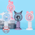 Miniatyrbild 9 av 11: Söt Personlig Mini Fläkt Handhållen Portabel För Inomhus Utomhus Aktiviteter Söt Sanrio Elektrisk Fläkt A6E5 white 1pcs
