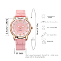 Miniatyrbild 2 av 11: Nytt Mode Casual Dam Quartz Klocka PU Läder Färg Armband Flicka Urtavla Klocka Studentpresenter O0X5 Red One size