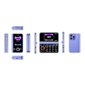 Miniatyrbild 8 av 11: För V8pro Dual Screen Vikbar Flip Funktion Telefon Utländskt Språk Stor Knapp↙ gold 1pcs