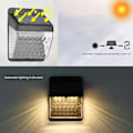 Miniatyrbild 6 av 11: Solarlampor Utomhus Trädgård Hem Super Stark Kropp Led Gatutrappa Vattentät Belysning Q1w6 Warm light 1pcs