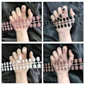 Miniatyrbild 2 av 11: 24 st Matte Bare Skin Tone Korta Nagelbitar  white 24pcs