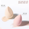 Miniatyrbild 7 av 11: 14 st Driftflaska Puff Set Vattendroppe Gourd Diagonal Skuren Puff Smink Ägg Set  pink 14pcs
