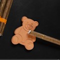 Miniatyrbild 8 av 11: Terracotta Brun Sockerkaksbjörn Förvaring och Räddare Brun Skiva Socker Socker Brun J7M3 Squirrel 1pcs