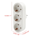 Miniatyrbild 2 av 11: Ström Standardkontakt Adapter Uttag Konvertering 250V Väg 3 Uttag - 1 √ 16A F3C1