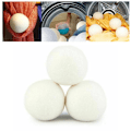 Miniatyrbild 4 av 11: Torkbollar i ull, återanvändbara torkbollar, ullbollar ersätter torkdukar, återanvändbar tvättfleece torrbollssats, tvätt whiteA 6cm 3pcs