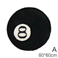 Miniatyrbild 1 av 11: Biljard 8 Ball Matta Rund Tufting Halkskydd Golvmatta Matta Nej blackA 60*60cm