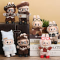 Miniatyrbild 8 av 11: 【Endast Kläder】17cm Labubu Kläder V1/v2 Sittande Party Set Dockkläder Klänning Vinyl Kostym Up I8n7 Winter Mocha 1pcs