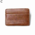 Miniatyrbild 1 av 11: 【Lägsta Pris】Koreansk Stil PU Läder Magisk Plånbok Korthållare Färg Mynt Dragkedja Neutral N7S5 brown One-size