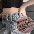 Miniatyrbild 11 av 11: Justeringsknapp Metall Åtdragning Midjeband Nål Klädesplagg N3 Jeans Midja H0R F2Y1 black one-size