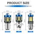 Miniatyrbild 2 av 11: LED Motorcykelstrålkastare H4 BA20D P15D Vit/Gul Ultra Hög Ljusstyrka ◆ C4Y5 White H4 One size