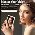 Miniatyrbild 9 av 11: Magnetisk Trådlös Selfie-skärm – 4\" Bakre Kameravy för iPhone & Android, Portabel Selfie-display för Vloggning, Livestreaming Gray 1 pcs