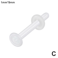 Miniatyrbild 1 av 11: Glas Örhängen Transparent Osynlighet Mode Örhängen Accessoarer För Student Kvinnor Män P7 WhiteC One size 2pcs