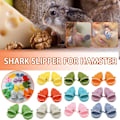 Miniatyrbild 4 av 11: 1Par Mini Shark Slipper Silikon Pet Hamster Hedgehog Skor Kul yellow S