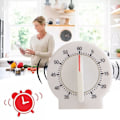 Miniatyrbild 6 av 11: Minut Timer Mekanisk Manuell Matlagnings Timer Urverk varm White 1pcs