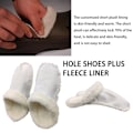 Miniatyrbild 11 av 11: CUIKOSAER Vintertofflor Foder Plysch Päls Tofflor Foder Slip-in, Innersulor för Crocs Tofflor Ersättning, Vit Pälsinsats, Varma Hustomtar Fleece White 35-36