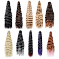 Miniatyrbild 7 av 11: 30 tum lång Deep Twist syntetiskt hår Deep Curly Hair Extension. T1B BUG onesize