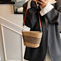 Miniatyrbild 8 av 11: Enkel Retro Sommarvävd Crossbody Väska för Dam, Mångsidig Modeväska Axelremsväska E2d4 Beige&Khaki One size