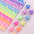 Miniatyrbild 6 av 11: QAOlDH 210 ark Luminous Origami Stjärnor Papper Färgglada Handgjorda A 210pcs