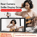 Miniatyrbild 11 av 11: Magnetisk Trådlös Selfie-skärm – 4\" Bakre Kameravy för iPhone & Android, Portabel Selfie-display för Vloggning, Livestreaming Gray 1 pcs
