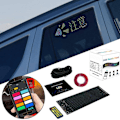 Miniatyrbild 3 av 11: Led Bilmonterad Flexibel Fullfärgsskylt Intelligent Kan Styra Diy T7e0 A 1set