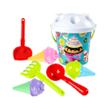 Miniatyrbild 1 av 11: Sommarstrandleksaker Kit för barn Sandset Strandspel Leksak Hinkar Spadar Verktyg D8L4 ice cream tub 1set