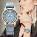 Miniatyrbild 5 av 11: Nytt Mode Casual Dam Quartz Klocka PU Läder Färg Armband Flicka Urtavla Klocka Studentpresenter O0X5 Blue One size