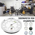 Miniatyrbild 4 av 11: Termometer Mini Hygrometer Analog Luftfuktighet Rumsklimat Ne Utomhus-Inomhus C9C3 white One-size