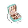 Miniatyrbild 2 av 11: Resefodral Organizer Mini PU Läder Förvaring För Ringar Örhängen Halsband Box Z8B5 white 1PC