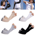 Miniatyrbild 4 av 11: 1 par UV-skydd Kylande Arm Sleeves Halkfria Is Silke Armskydd för. grey 1size