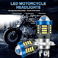 Miniatyrbild 9 av 11: LED Motorcykelstrålkastare H4 BA20D P15D Vit/Gul Ultra Hög Ljusstyrka ◆ C4Y5 White H4 One size