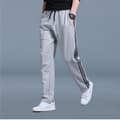 Joggebukse for menn, løs passform, pluss størrelse, rett ben, grå Grey 3XL