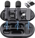 Miniatyrbillede 1 af 5: Trådløs Lavalier Mikrofon - Type-C+Lightning+USB