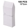010-100st Blomsterträdgårdsetiketter-10X2 Vit