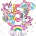 Födelsedagsballonger 1-9 år Enhörningar 5