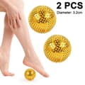 Ett par 3,2 cm magnetiska massagebollar - guld
