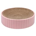 Skålformet katteseng klorebrett-liten rosa 31*31*6cm