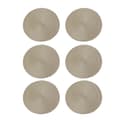 6st enfärgade isolerande bordstabletter - beige