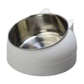 Katt- och hundskål i rostfritt stål - vit medium [kapacitet 400 ml]