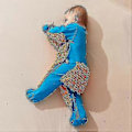 Miniatyrbild 2 av 4: Baby Boys Girls Rengöringsmopp Romper Baby Mopp Kläder Långärmad Krypande Kläder Overall Bomull Spädbarn Mopp Kostym (85cm Bule Orange)