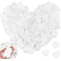 Miniatyrbilde 1 av 5: 5000 hjerteformede konfetti, hvit romantisk bryllupskonfetti, egnet for bryllup, fest, feriedekorasjonskonfetti, 50g